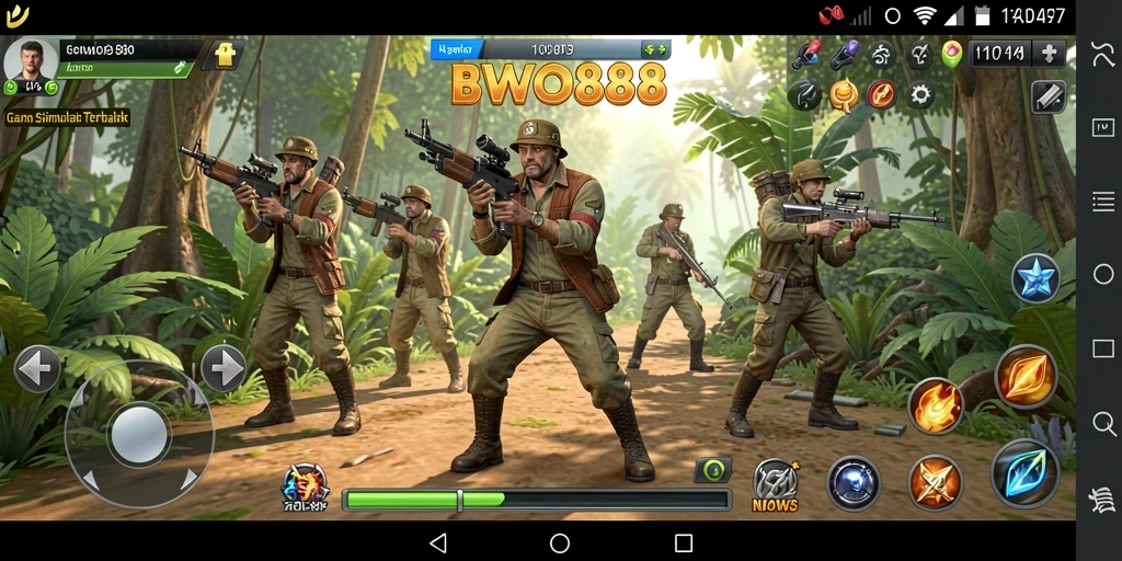 Tampilan gameplay menarik dari BWO888 yang menunjukkan simulasi mendetail.