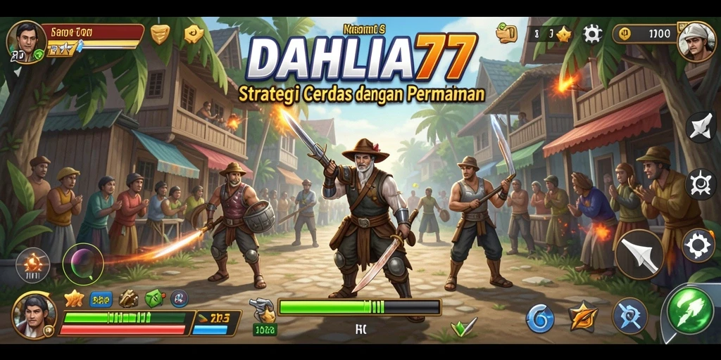 Tampilan gameplay DAHLIA77 yang menantang dan strategis.