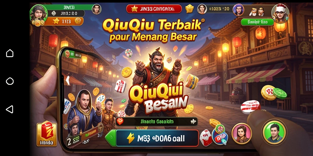Tampilan gameplay menarik dari JIN33 saat bermain QiuQiu.