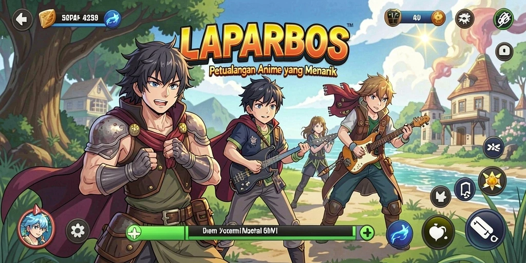 Tangkapan layar menunjukkan aksi seru dalam gameplay LAPARBOS.