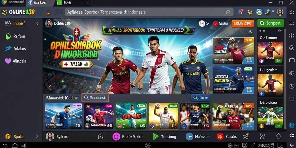Tampilan antarmuka aplikasi ONLINE138 yang modern dan menarik.