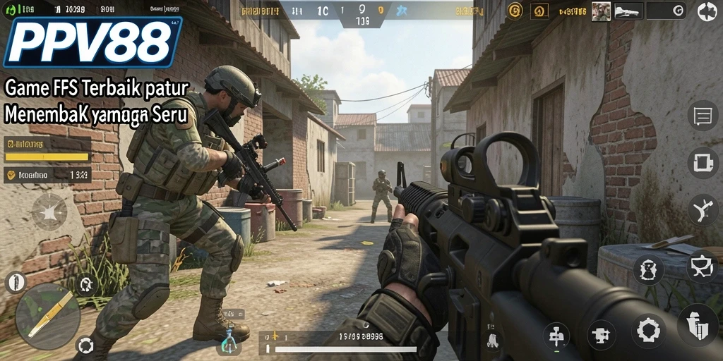 Tampilan gameplay seru di PPV88, menunjukkan aksi tembak-menembak yang intens.