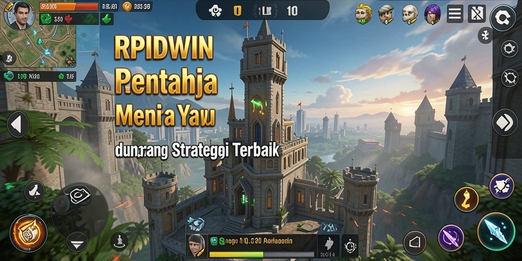 Tangkapan layar RPIDWIN menunjukkan aksi menara menembak musuh dengan strategis.