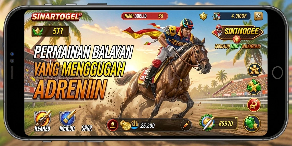 Tampilan gameplay balapan yang mendebarkan dan realistis di SINARTOGEL.