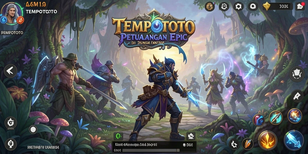 Tampilan gameplay seru TEMPOTOTO dengan aksi petualangan yang mendebarkan.