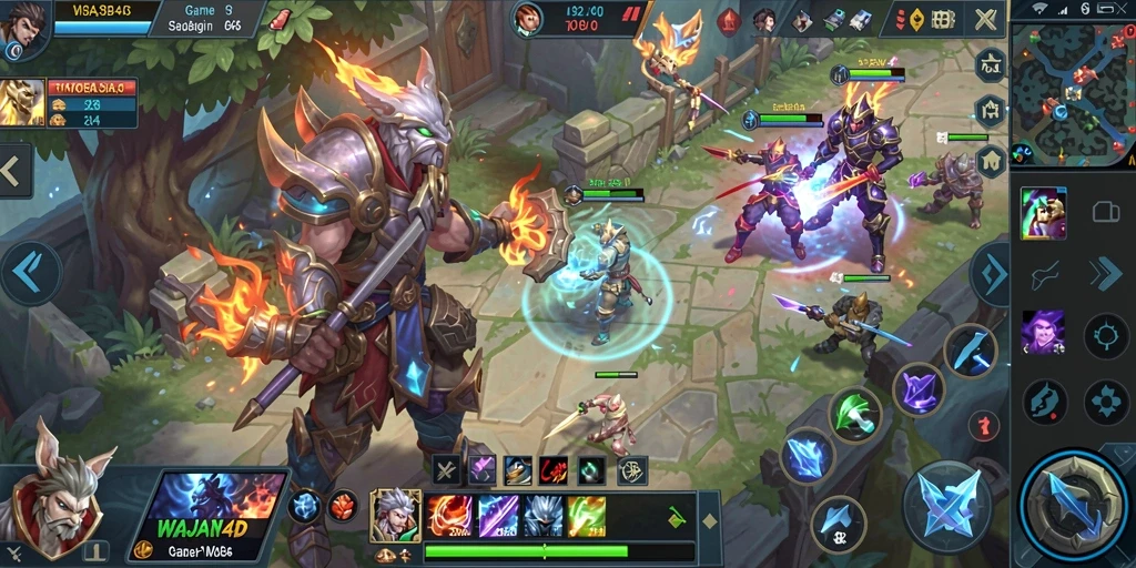 Tampilan gameplay seru dalam WAJAN4D dengan aksi mendebarkan.